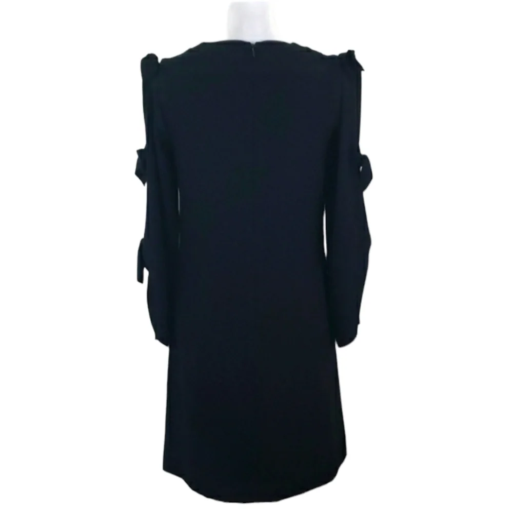Tahari ASL~Woman Size 2~ Black Sheath Dress, Long Slit Sleeve, Fully Lined. - Picture 4 of 12
